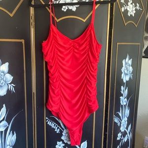 Free press red bodysuit
